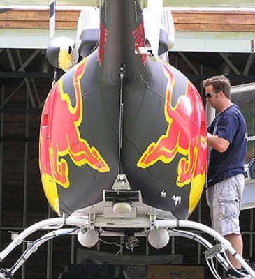 Red Bull Branded Helicopter