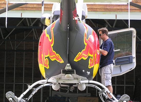 Red Bull Branded Helicopter
